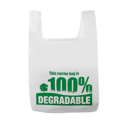 平らな生物分解性のプラスチックは袋に入れる生物分解性100%の買い物袋を運ぶ
